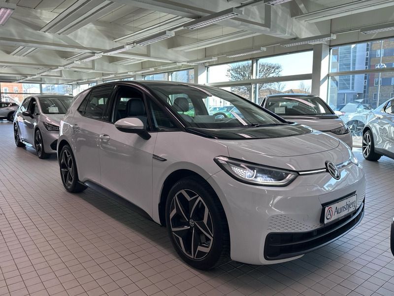 Gletscherweiß metallic Brugt 2021 VW ID.3 Pro Hatchback | 169.500 kr. (God pris) - Billede 1/4