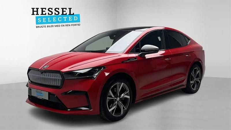 Velvet red Brugt 2024 Skoda Enyaq iV SportLine SUV | 329.900 kr. - Billede 1/4