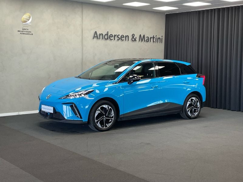 Brightonblue Brugt 2023 MG MG4 EV Luxury Hatchback | 188.900 kr. (Lidt for dyr) - Billede 1/4