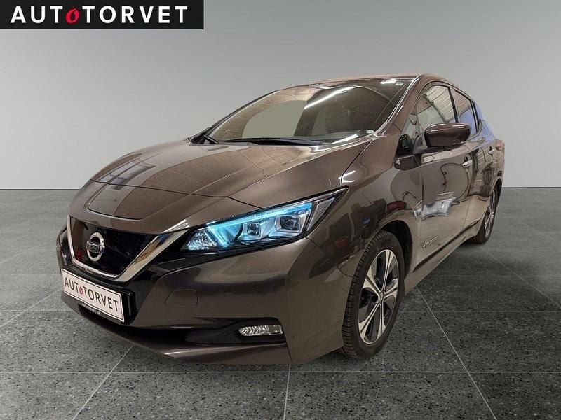 Brunmetal Brugt 2019 Nissan Leaf Tekna Hatchback | 64.700 kr. - Billede 1/4