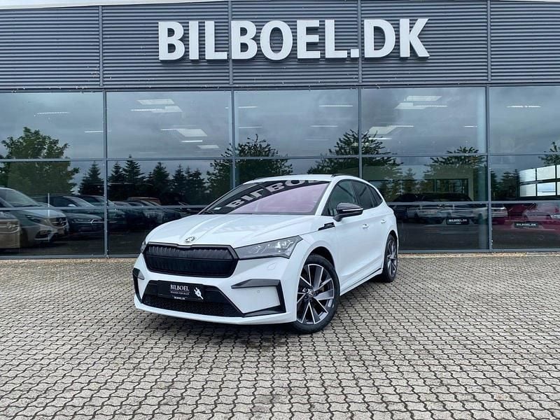 Hvid Brugt 2022 Skoda Enyaq iV SportLine SUV | 319.800 kr. (Fair pris) - Billede 1/4