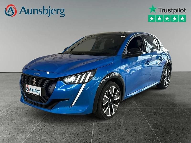 Blå metal Brugt 2022 Peugeot e-208 GT Hatchback | 144.500 kr. (Fair pris) - Billede 1/4