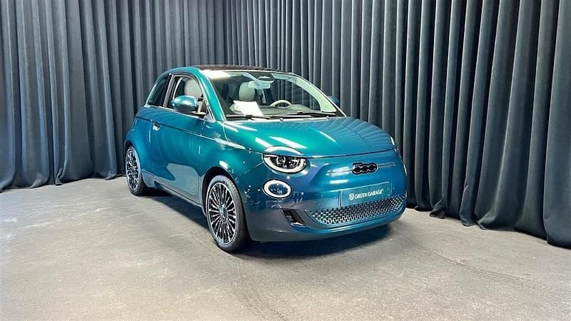 Peackok blue Brugt 2023 Fiat 500e La Prima Hatchback | 164.900 kr. (Fair pris) - Billede 1/1