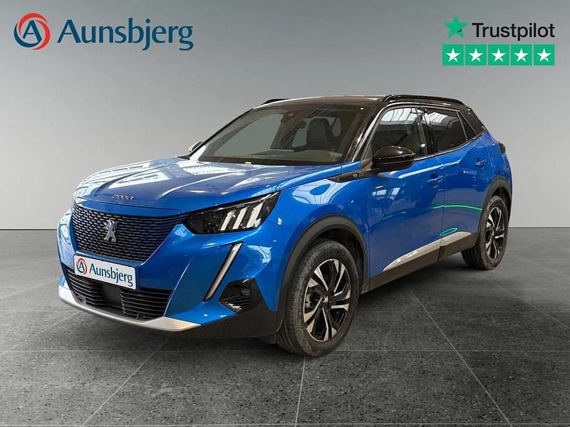 Blå metal Brugt 2021 Peugeot e-2008 GTi SUV | 154.500 kr. (Fair pris) - Billede 1/4