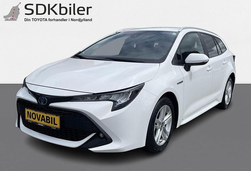 Pure white Brugt 2021 Toyota Corolla H3 Stationcar | 119.900 kr. - Billede 1/4