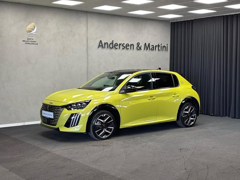 Brugt Peugeot e-208 GTi 114 kW (156 HK) 2024 Gul Hatchback