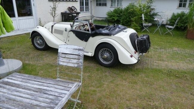 Hvid Brugt 1958 Morgan Plus 4 Cabriolet | 190.000 kr. - Billede 1/4