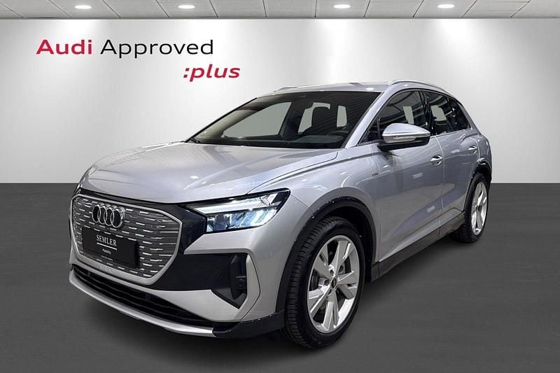Sølvmetal Brugt 2024 Audi Q4 e-tron S-Line SUV | 374.900 kr. (Super pris) - Billede 1/4