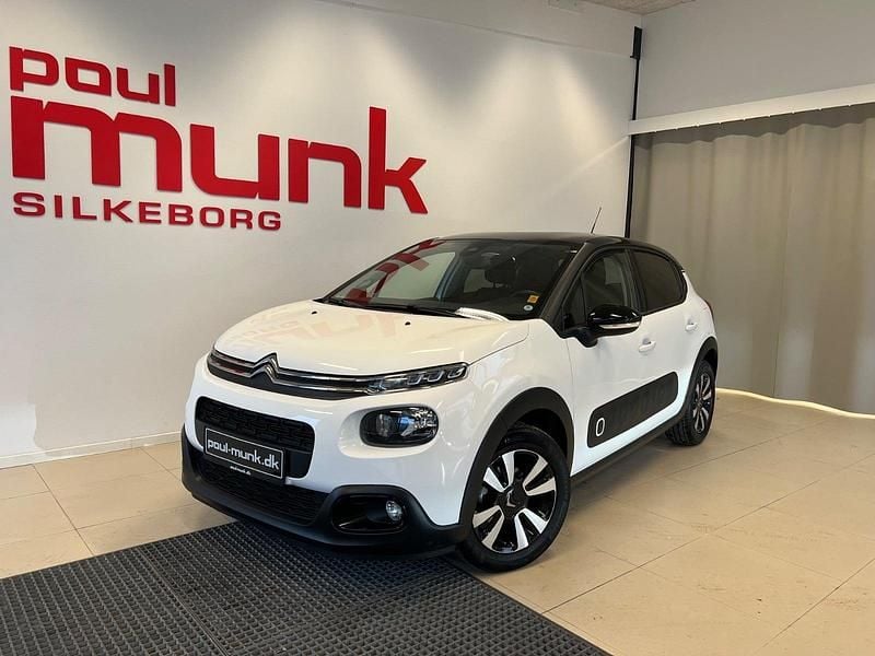 Hvid Brugt 2020 Citroën C3 PureTech Hatchback | 94.990 kr. (Fair pris) - Billede 1/4