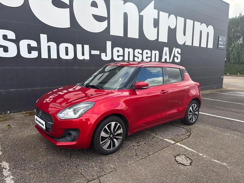 Mørkrødmetal Brugt 2019 Suzuki Swift Exclusive Hatchback | 106.900 kr. (Fair pris) - Billede 1/4