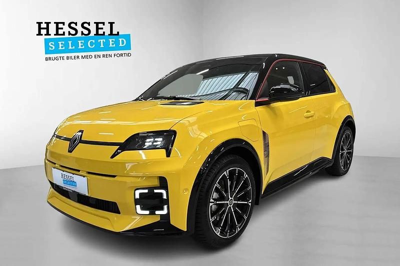 Gul pop/sort tag + rød liste Brugt 2025 Renault R5 Iconic Hatchback | 229.900 kr. (Fair pris) - Billede 1/4