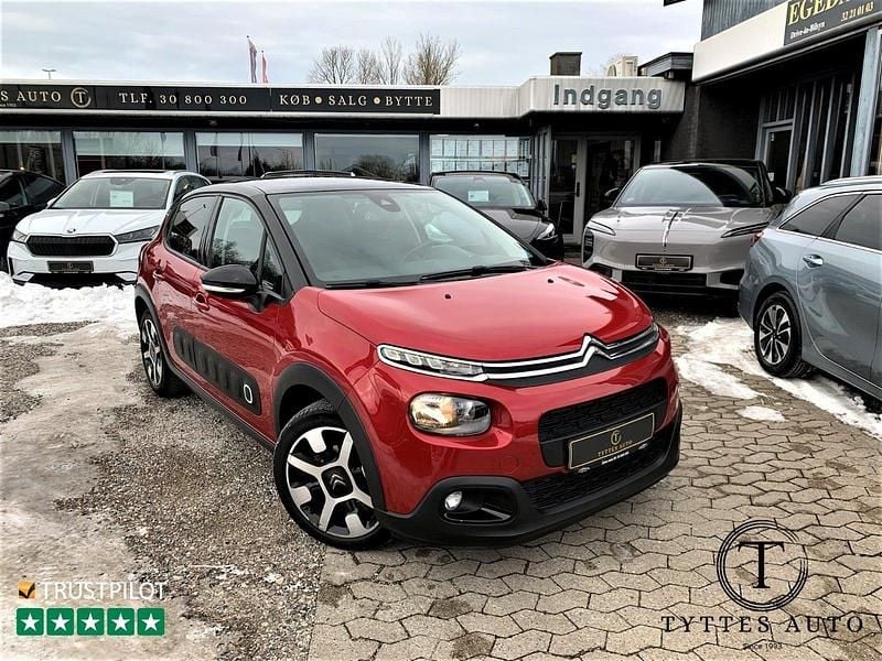 Brugt Citroën C3 Skyline 100 HK (73 kW) 2019 Rødmetal Hatchback