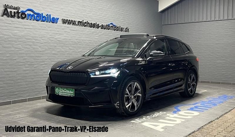 Brugt Skoda Enyaq iV SportLine 150 kW (204 HK) 2024 Sortmetal SUV