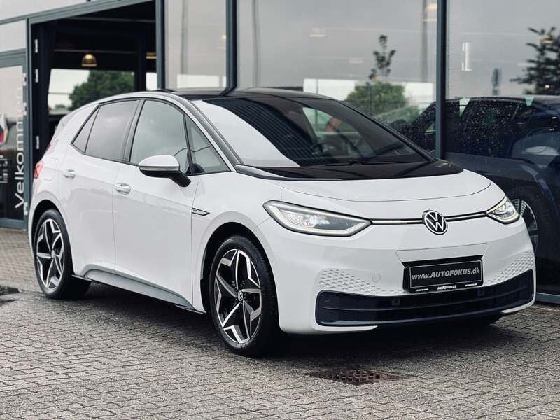 Hvid Brugt 2020 VW ID.3 Pro Performance Hatchback | 159.700 kr. (God pris) - Billede 1/4