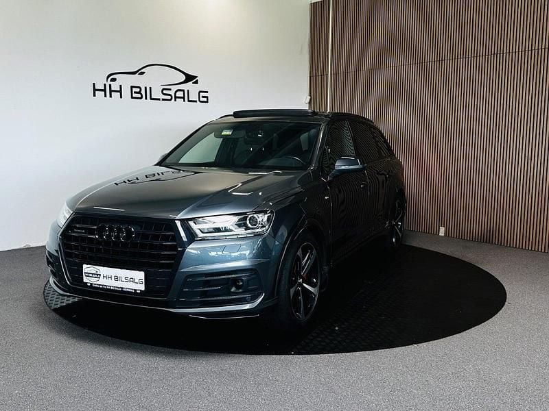 Sortmetal Brugt 2018 Audi Q7 S-Line SUV | 749.700 kr. - Billede 1/4