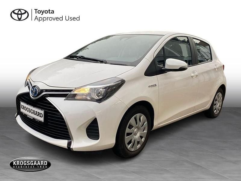 Hvid Brugt 2015 Toyota Yaris Hybrid H2 Hatchback | 109.900 kr. (Fair pris) - Billede 1/4