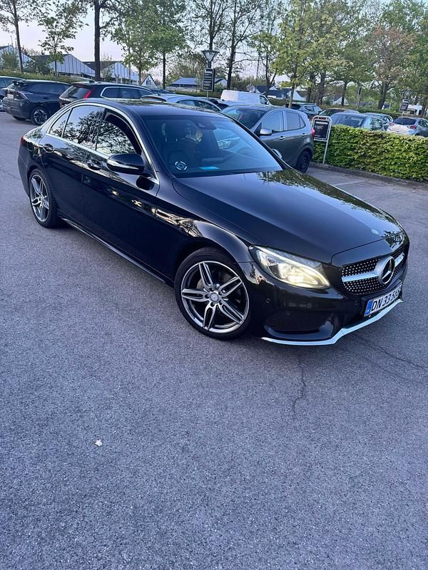Brugt Mercedes C200 AMG line 184 HK (135 kW) 2014 metal sort Sedan