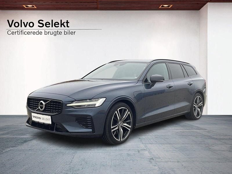 Blåmetal Brugt 2021 Volvo V60 R-Design Stationcar | 349.000 kr. - Billede 1/3