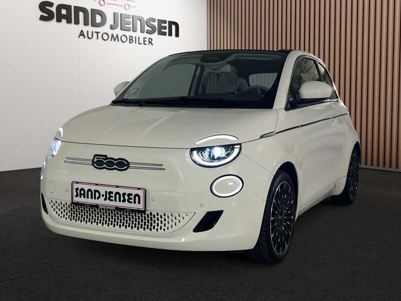 Hvid Brugt 2023 Fiat 500e La Prima Cabriolet | 184.900 kr. (Lidt for dyr) - Billede 1/4