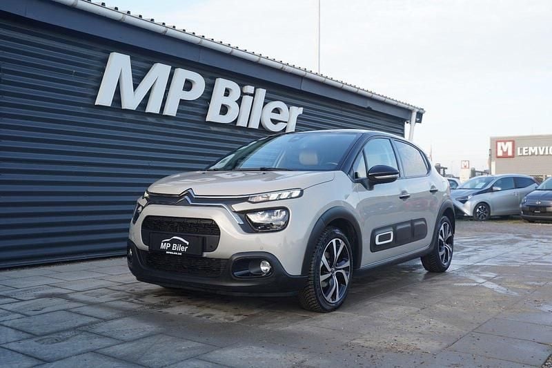 Beigemetal Brugt 2021 Citroën C3 PureTech Hatchback | 129.900 kr. (Fair pris) - Billede 1/4
