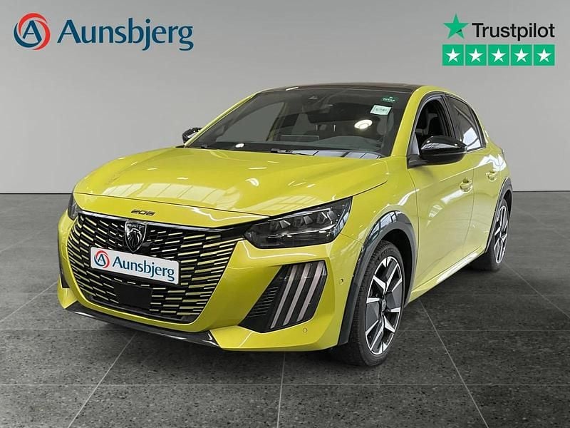 Gul Brugt 2024 Peugeot e-208 GTi Hatchback | 197.500 kr. (Fair pris) - Billede 1/4