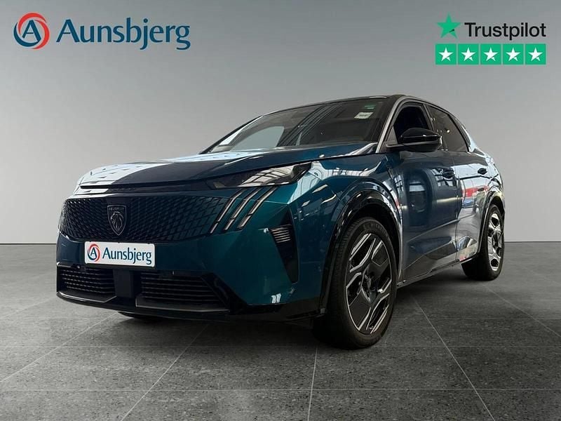Blå met. Brugt 2024 Peugeot e-3008 GT SUV | 304.500 kr. (Fair pris) - Billede 1/4