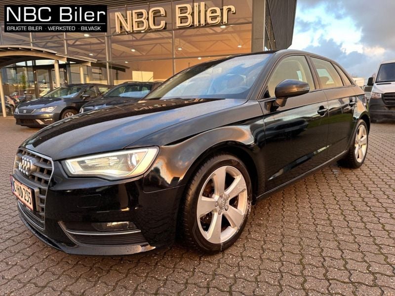Sort Brugt 2016 Audi A3 Sportback Ambition Hatchback | 124.780 kr. (God pris) - Billede 1/4