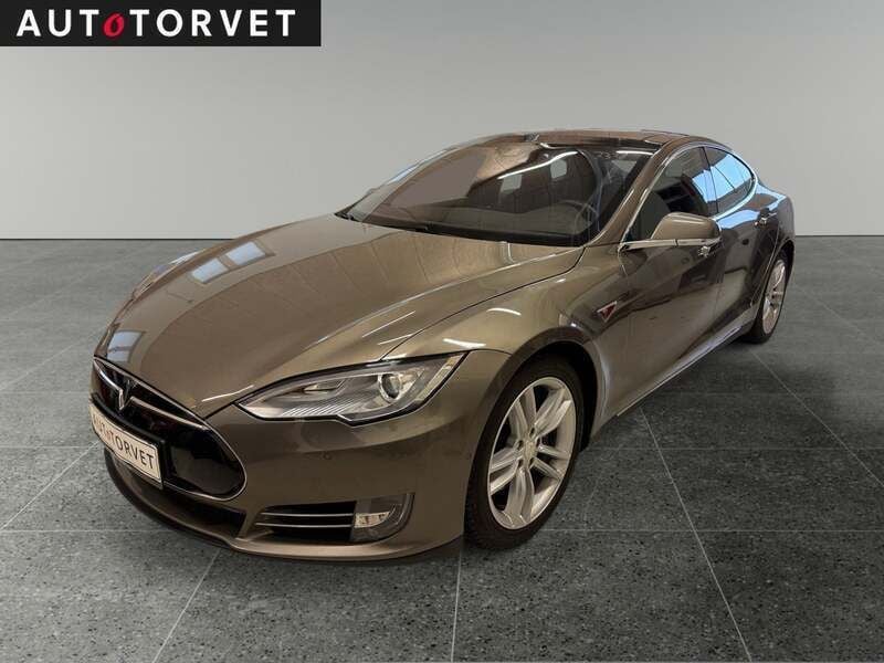 Champagnemetal Brugt 2015 Tesla Model S Sedan | 159.700 kr. - Billede 1/4