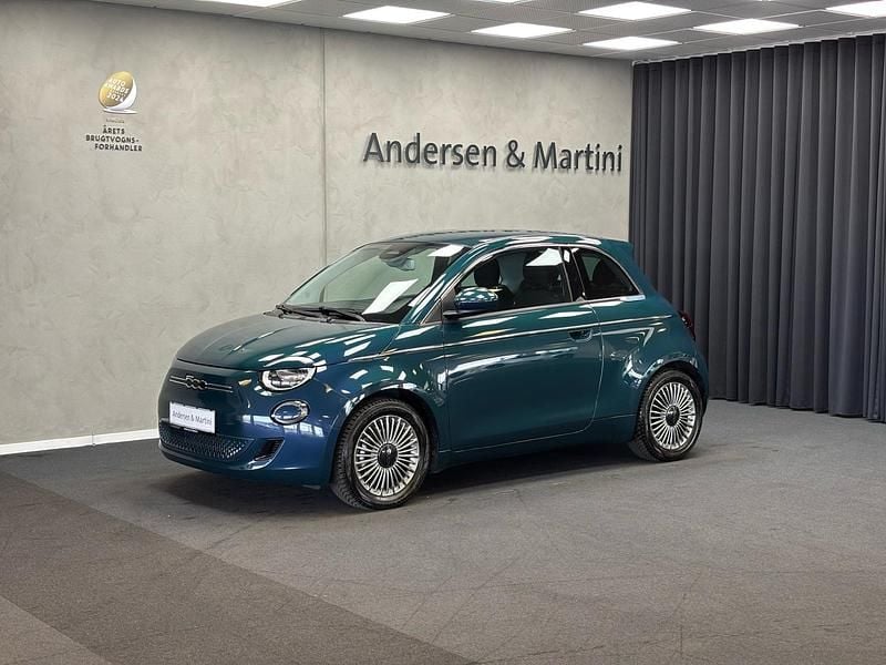Groen/blaa Brugt 2023 Fiat 500e Icon Hatchback | 123.900 kr. (Fair pris) - Billede 1/4