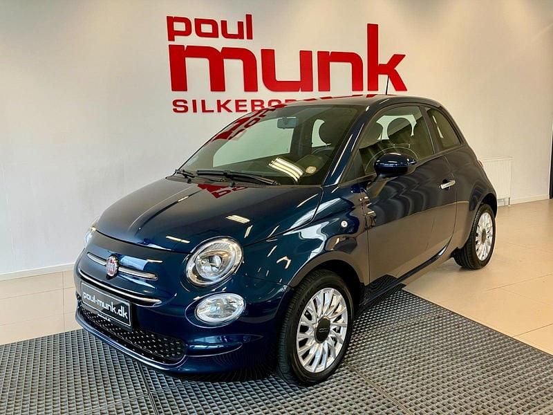 Mørkblåmetal Brugt 2020 Fiat 500 Lounge | 94.990 kr. - Billede 1/4