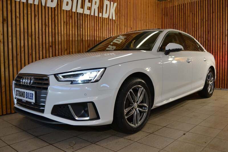 Hvid Brugt 2019 Audi A4 S-line plus Sedan | 299.800 kr. (Fair pris) - Billede 1/4