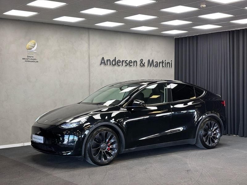 Sort Brugt 2022 Tesla Model Y Performance SUV | 293.900 kr. (Fair pris) - Billede 1/4