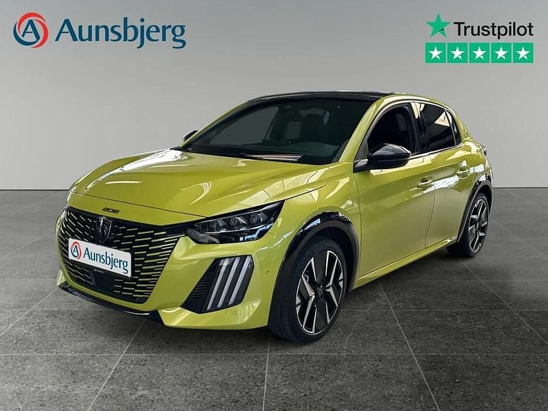 Neon gul Brugt 2024 Peugeot e-208 GTi Hatchback | 189.500 kr. (Fair pris) - Billede 1/4