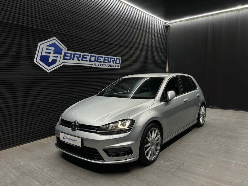 Sølvmetal Brugt 2014 VW Golf VII R-line Hatchback | 149.500 kr. - Billede 1/4