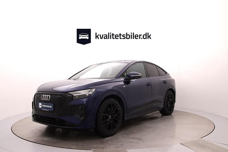 Blåmetal Brugt 2022 Audi Q4 Sportback e-tron S-Line SUV | 309.900 kr. (God pris) - Billede 1/4