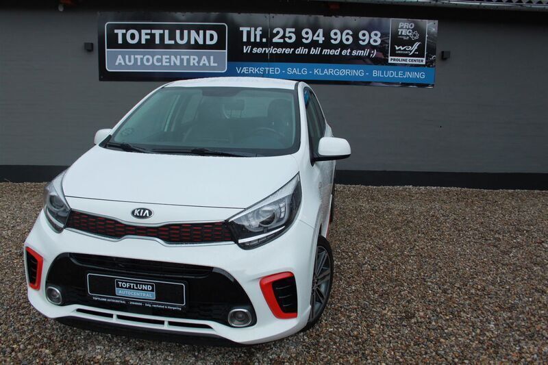 Hvid Brugt 2018 Kia Picanto GT-Line Hatchback | 64.900 kr. (Fair pris) - Billede 1/4