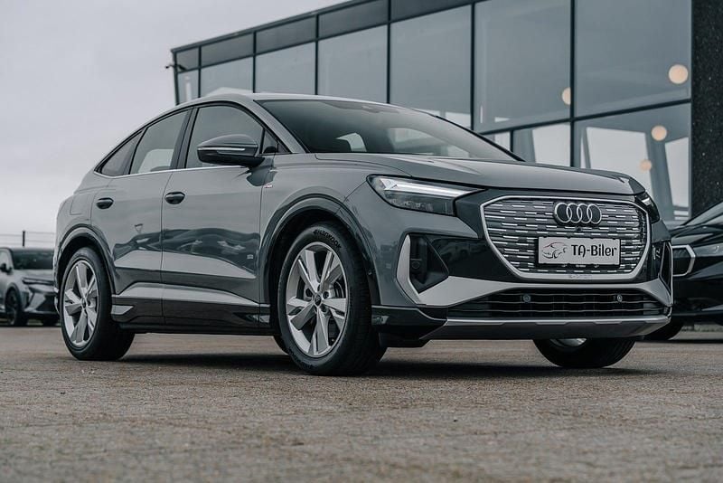 Grå Brugt 2022 Audi Q4 Sportback e-tron S-Line SUV | 289.750 kr. - Billede 1/4