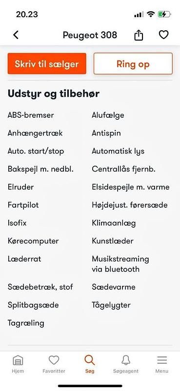 Brugt Peugeot 308 92 HK (67 kW) 2014 Hvid Hatchback