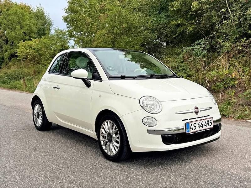 Hvid Brugt 2008 Fiat 500 Hatchback | 48.800 kr. (Lidt for dyr) - Billede 1/4