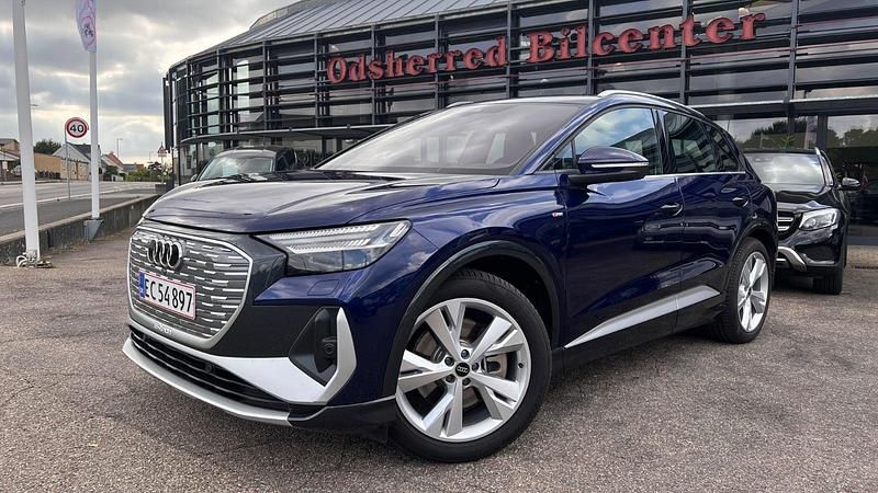 Blåmetal Brugt 2024 Audi Q4 e-tron S-Line SUV | 428.850 kr. - Billede 1/4
