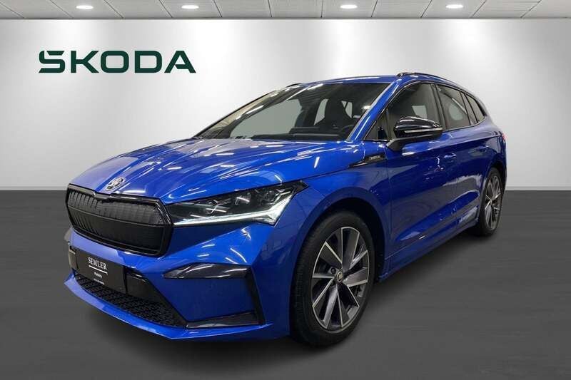Blåmetal Brugt 2021 Skoda Enyaq iV SportLine SUV | 249.900 kr. (Fair pris) - Billede 1/4