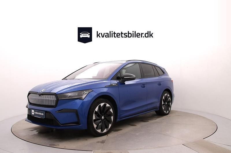Blåmetal Brugt 2022 Skoda Enyaq iV SportLine SUV | 219.900 kr. (Fair pris) - Billede 1/4