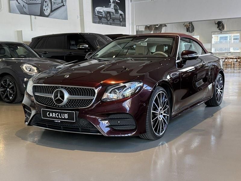 Mørkrødmetal Brugt 2017 Mercedes E400 AMG line Cabriolet | 649.900 kr. - Billede 1/4