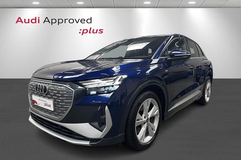 Blåmetal Brugt 2021 Audi Q4 e-tron S-Line SUV | 284.900 kr. (Lidt for dyr) - Billede 1/4