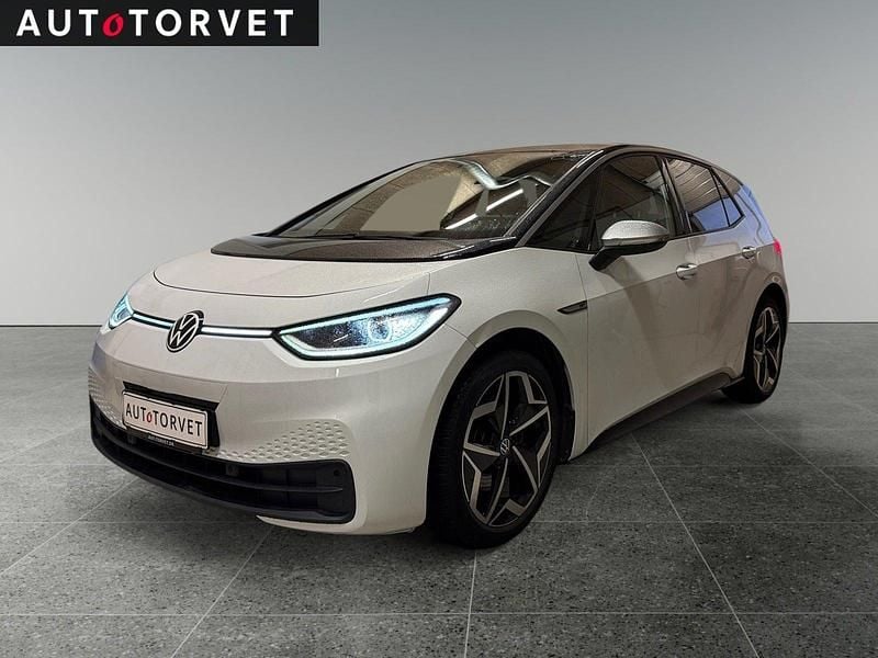 Hvid Brugt 2020 VW ID.3 Hatchback | 128.600 kr. (God pris) - Billede 1/4