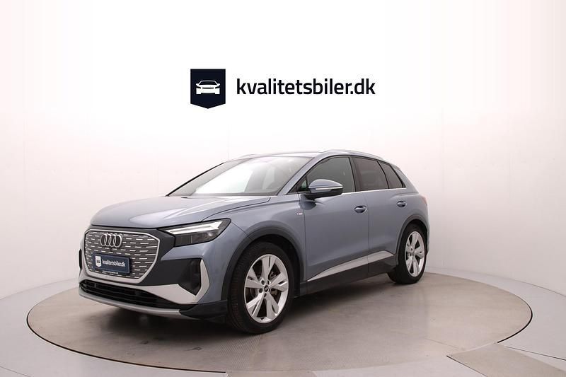 Lysblåmetal Brugt 2022 Audi Q4 e-tron S-Line SUV | 249.900 kr. (Super pris) - Billede 1/4