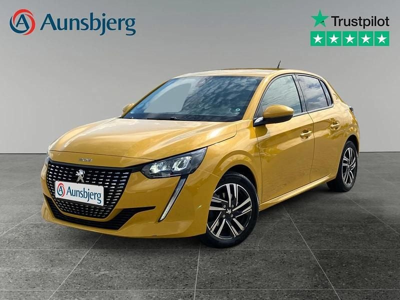 Gul Brugt 2021 Peugeot 208 Allure Hatchback | 129.500 kr. (God pris) - Billede 1/4