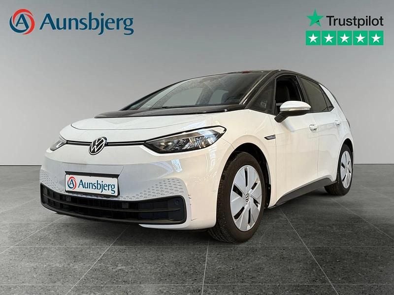 Hvid metal Brugt 2021 VW ID.3 Pro Performance Hatchback | 159.500 kr. (God pris) - Billede 1/4