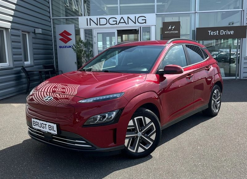 Sunset red metallic Brugt 2021 Hyundai Kona Trend SUV | 179.900 kr. (Lidt for dyr) - Billede 1/4