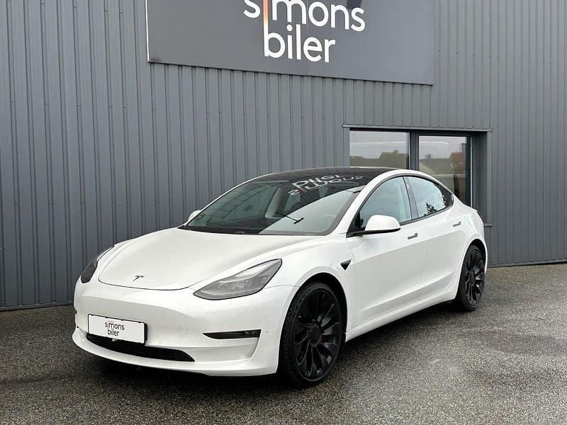 Brugt Tesla Model 3 Performance 377 kW (513 HK) 2021 Hvidmetal Sedan